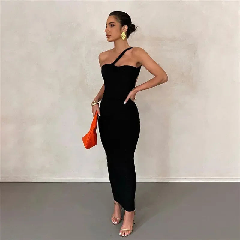 Vestido Longo Feminino Fenda Elegante