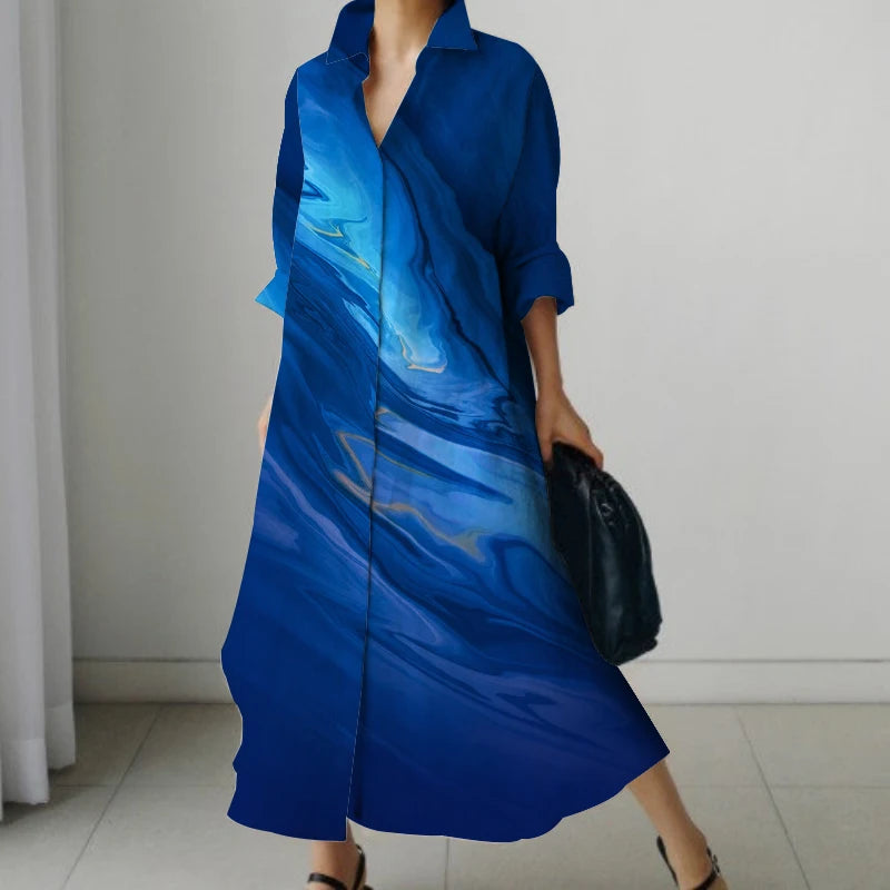 Novo Vestido Polo Feminino de Alta Qualidade, Ajuste Fino Moda Casual Acima do Joelho Outono/Inverno