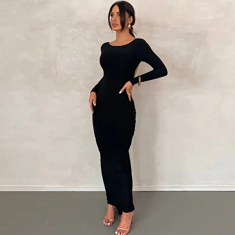 Vestido Longo Feminino Fenda Elegante