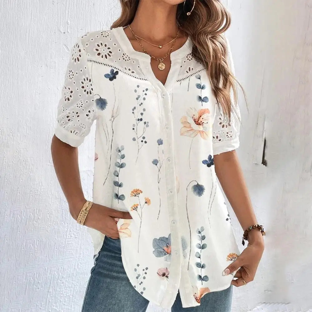 Blusa Feminina com Renda