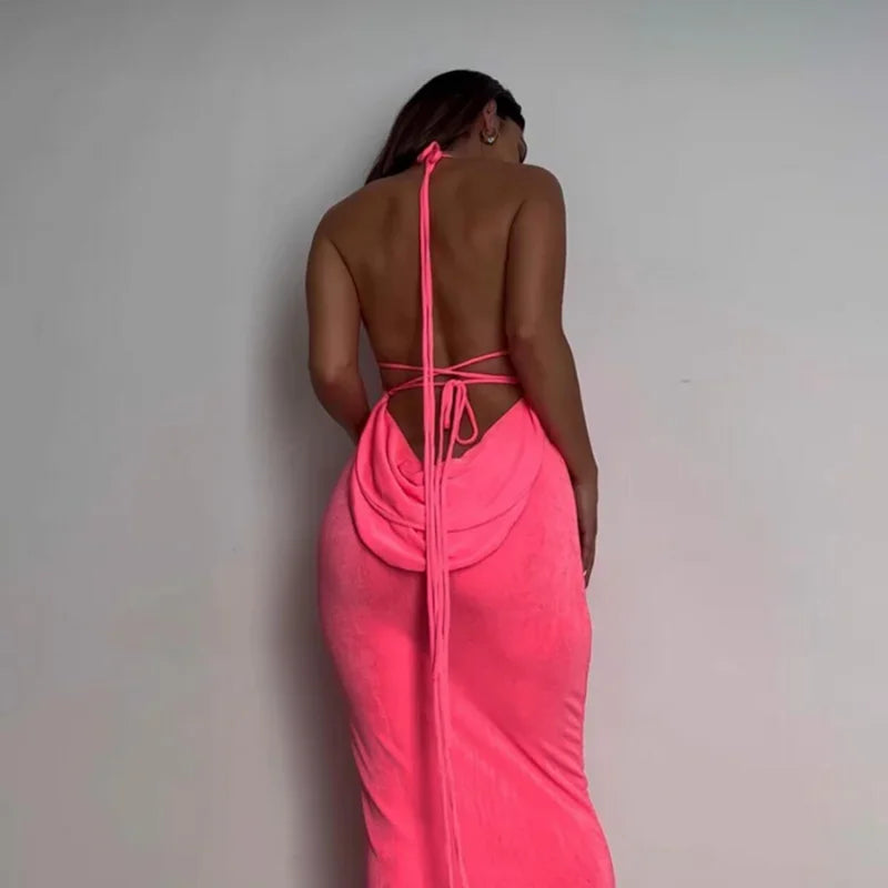 Vestido Longo Feminino Fenda Elegante