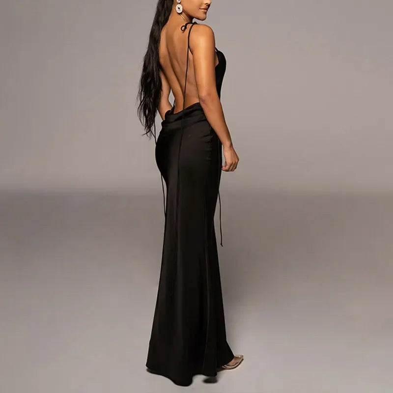 Vestido Longo Feminino Fenda Elegante