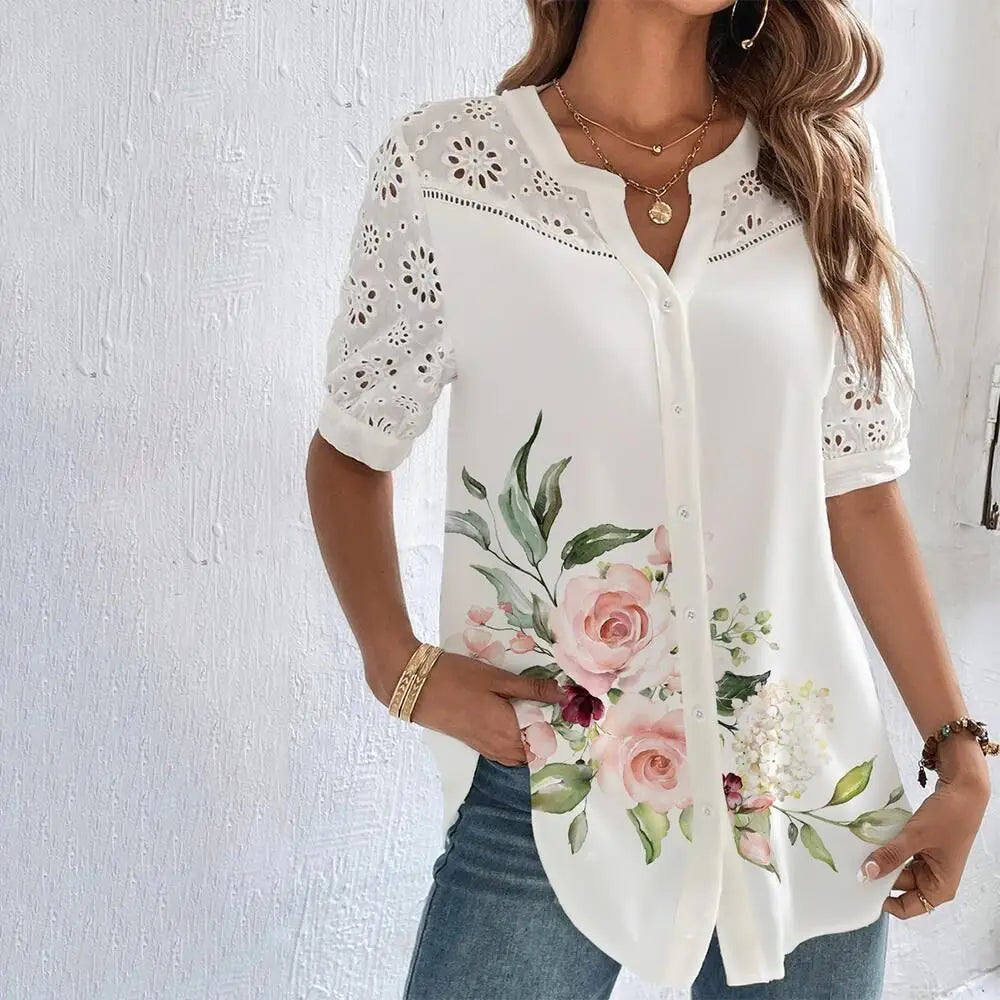 Blusa Feminina com Renda