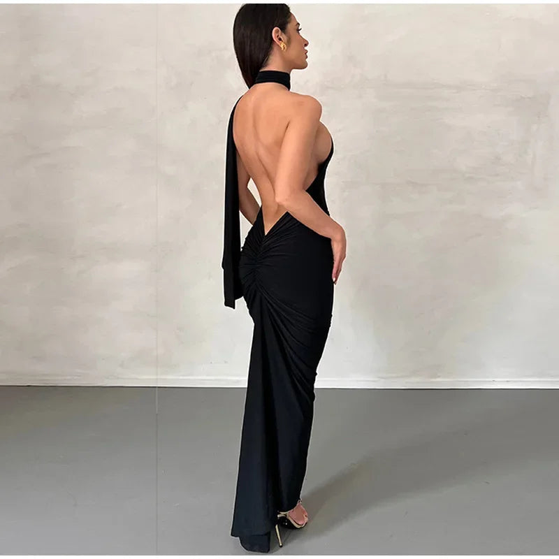 Vestido Longo Feminino Fenda Elegante