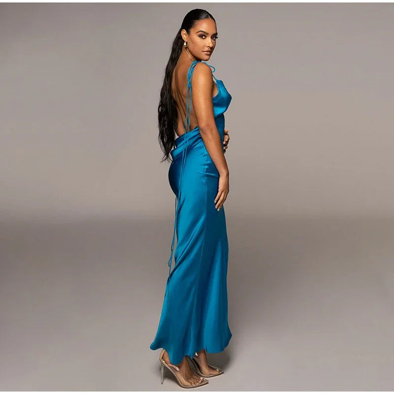 Vestido Longo Feminino Fenda Elegante
