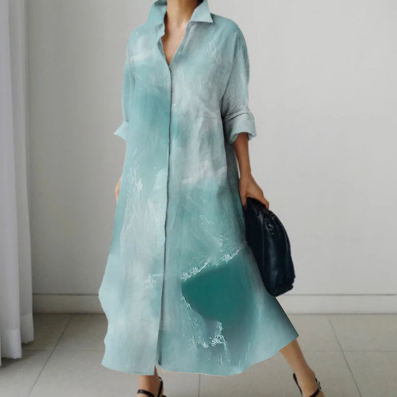 Novo Vestido Polo Feminino de Alta Qualidade, Ajuste Fino Moda Casual Acima do Joelho Outono/Inverno