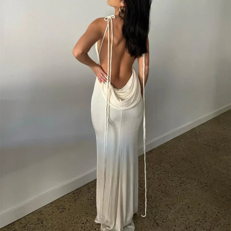 Vestido Longo Feminino Fenda Elegante
