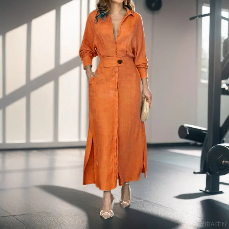 Vestido Camisa— Elegante & Casual