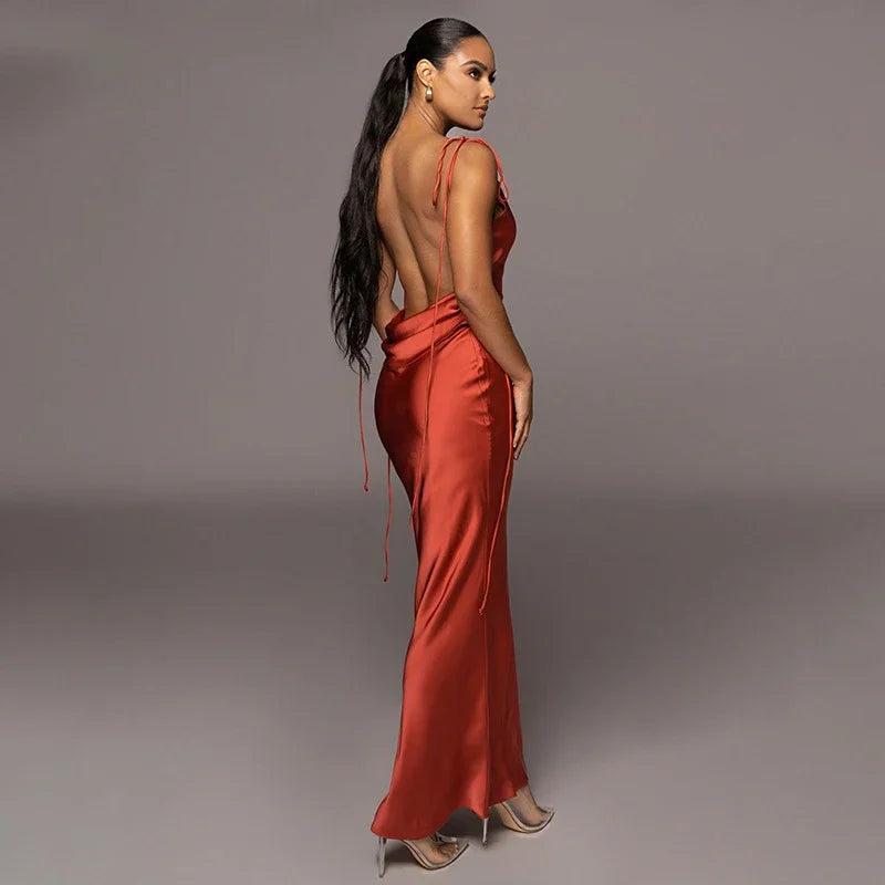 Vestido Longo Feminino Fenda Elegante