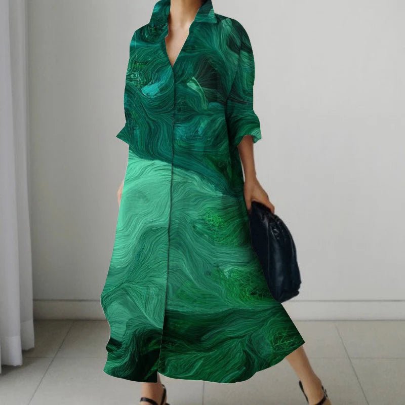 Novo Vestido Polo Feminino de Alta Qualidade, Ajuste Fino Moda Casual Acima do Joelho Outono/Inverno