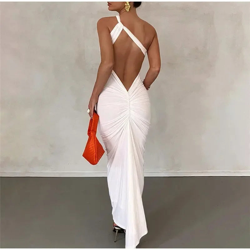 Vestido Longo Feminino Fenda Elegante