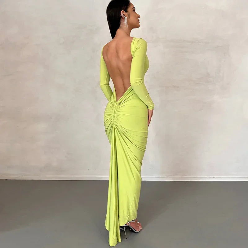 Vestido Longo Feminino Fenda Elegante